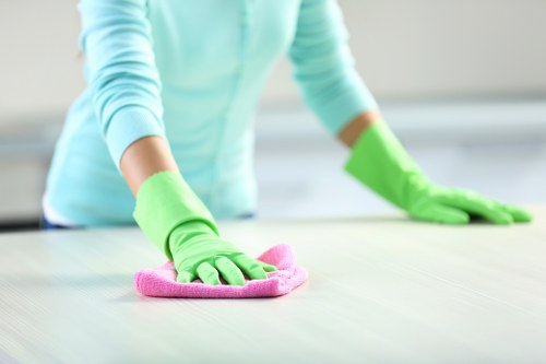 A Bayswater carpet cleaning professional preparing a room for service