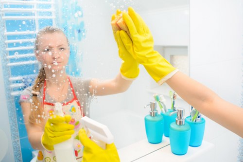 Cleaning and refreshing fabric upholstery with professional equipment
